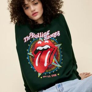 NEW Daydreamer Green Rolling Stones Sweatshirt